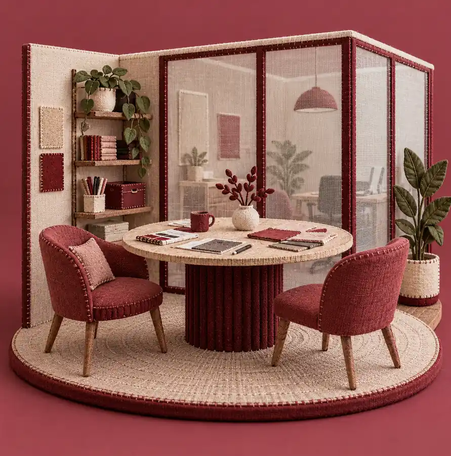 Illustration of consulting businesses equipment and workspace